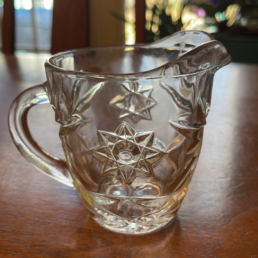 Vintage Star Of David Glassware Vintage Anchor Hocking Star Of David Creamer